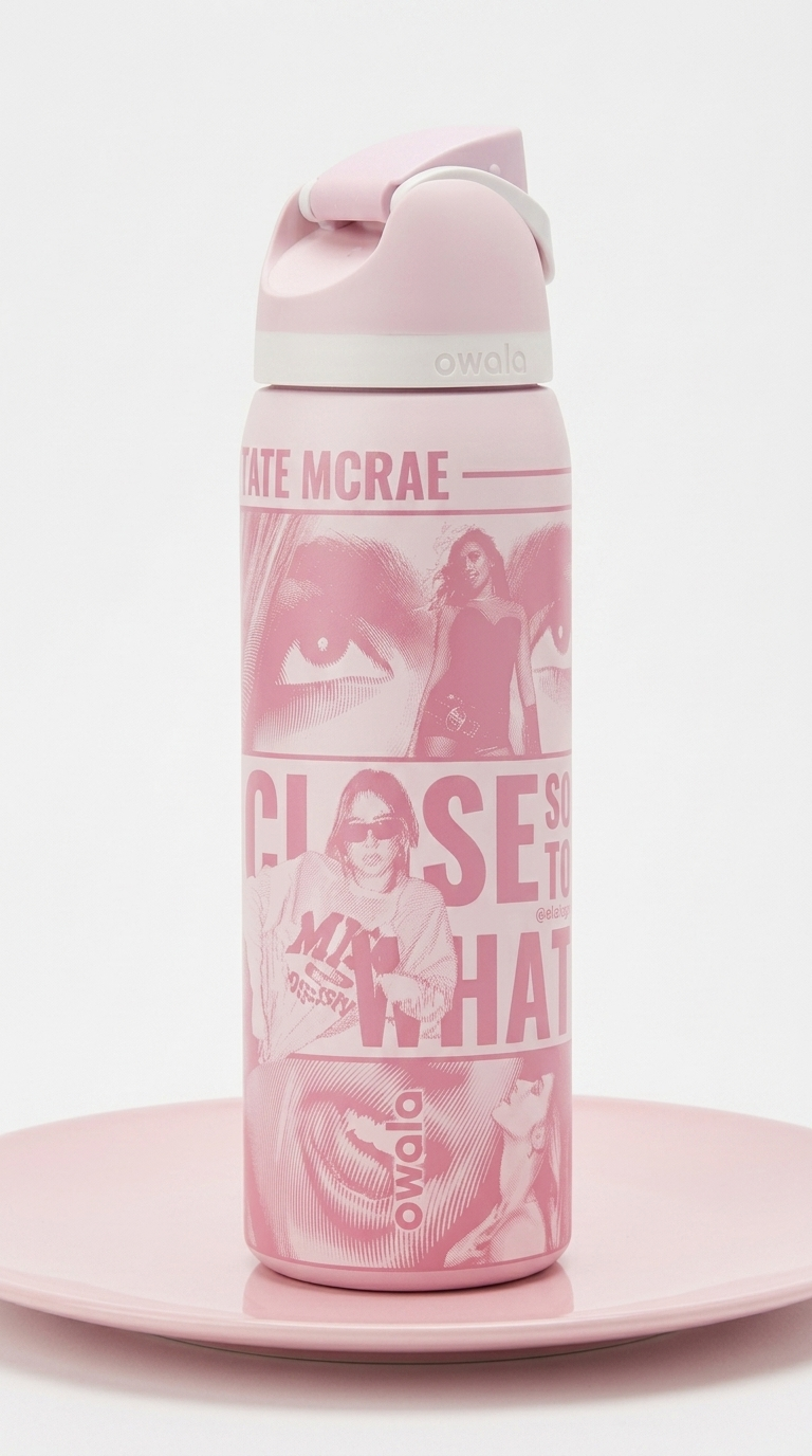 Pink Summer Tate Water Bottle