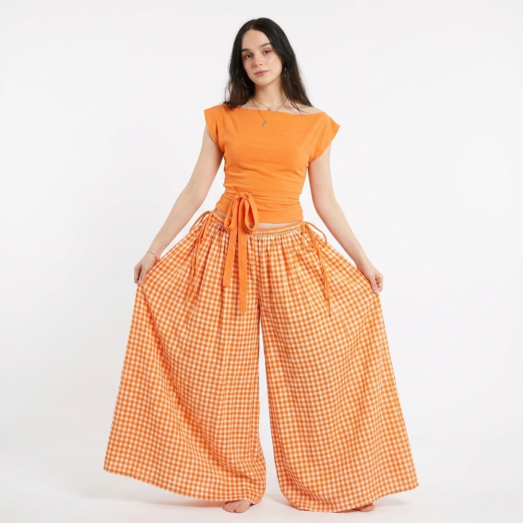 Orange Pattern Summer Set