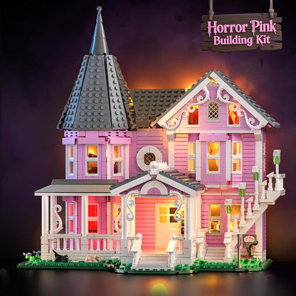 Pink Palace House Building Set with Lights, 1349PCS