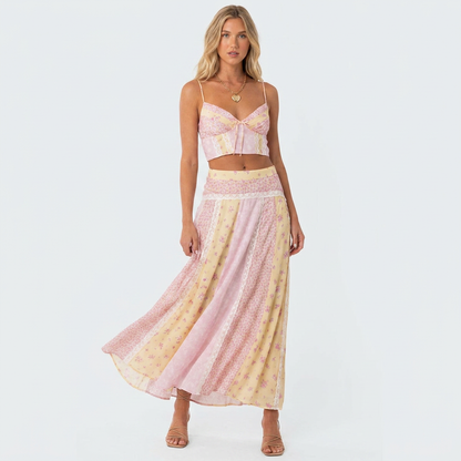 Maxi Skirt & Crop Top Set