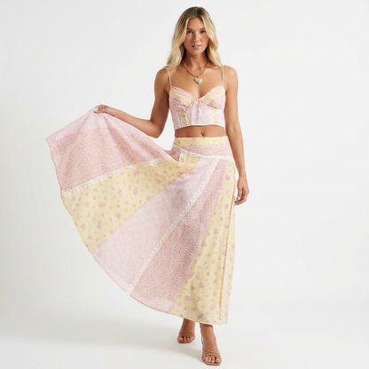 Maxi Skirt & Crop Top Set