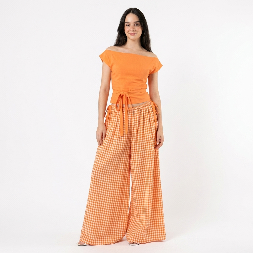 Orange Pattern Summer Set