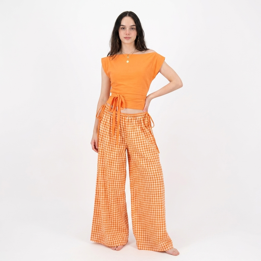 Orange Pattern Summer Set