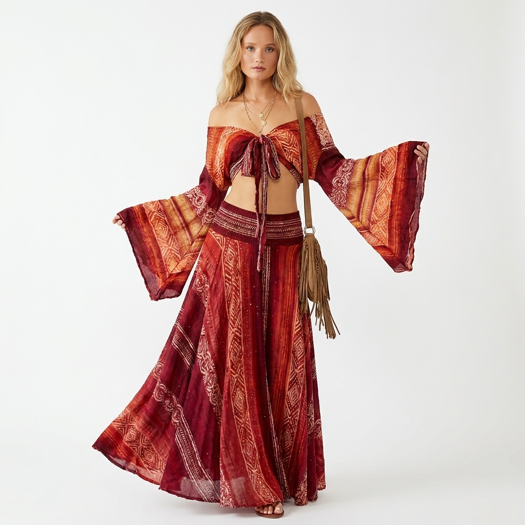 Red Summer Dress Set