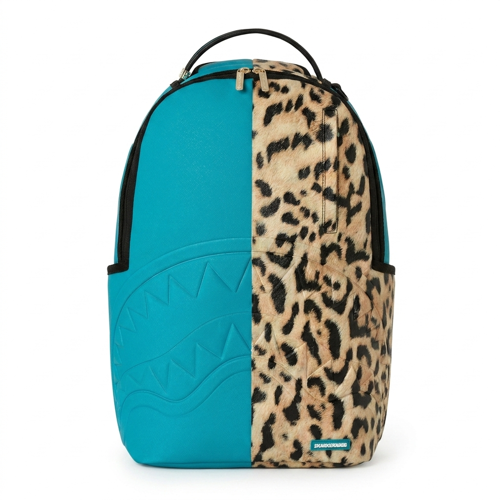 Leopard Teal Backpack