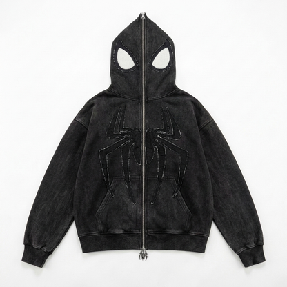 Blood Red Spider Full-Zip Hoodie